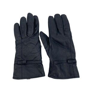 Genuine Leather Gloves Women’s  Size 8.5 Black